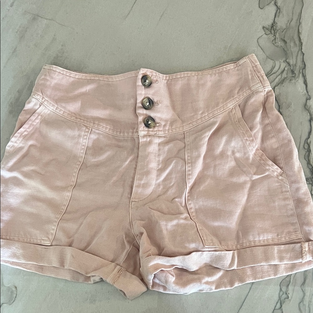 Women's aerie Pink Button-Up Shorts